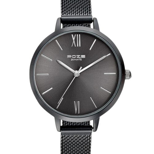 Sonata Poze Quartz Analog Grey Dial
