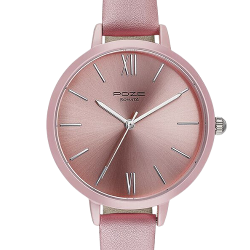 Sonata Poze Quartz Analog Pink Dial