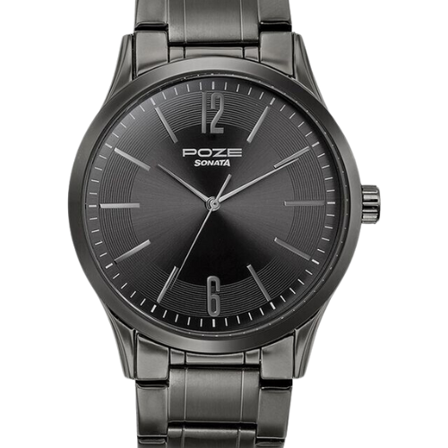 Sonata Poze Quartz Analog Grey Dial