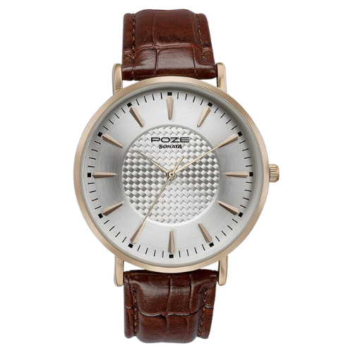 Sonata Poze Quartz Analog Silver Dial