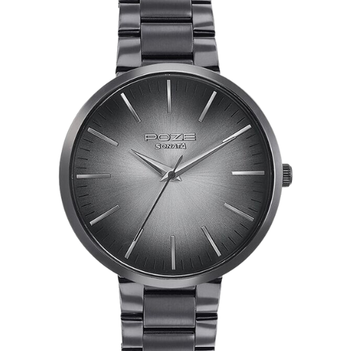 Sonata Poze Quartz Analog Grey Dial
