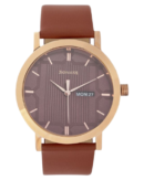 Sonata Quartz Analog with Day and Date Brown Dial