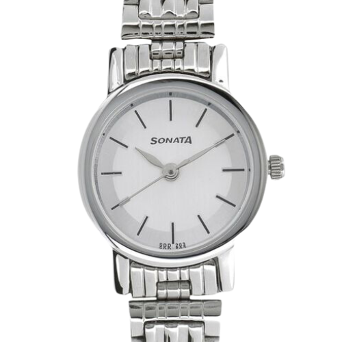 Sonata Quartz Analog White Dial