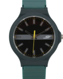 SF Quartz Analog Black Dial Plastic Strap Watch for Men