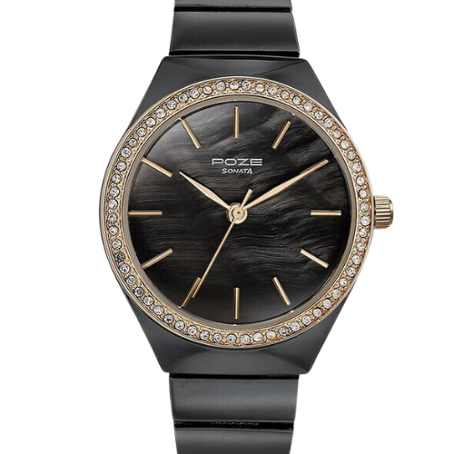 Sonata Poze Quartz Analog Brown Dial