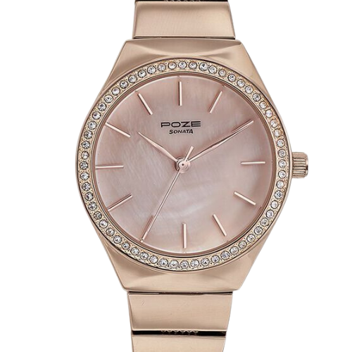 Sonata Poze Quartz Analog Pink Dial