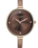 Sonata Poze Quartz Analog Brown Dial Metal Strap Watch for Women