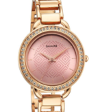 Sonata Wedding Quartz Analog Pink Dial Metal Strap Watch for Women