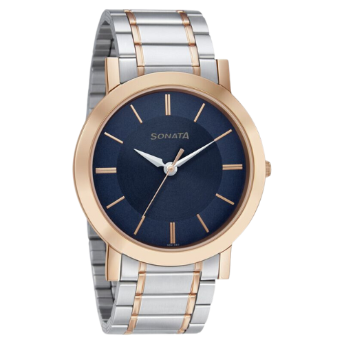 Sonata Quartz Analog Blue Dial