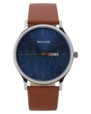 Sonata Knot Blue Dial Leather Strap Watch for Men