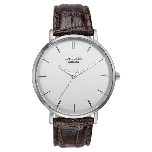 Sonata Poze Quartz Analog Silver Dial