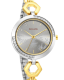 Sonata Utsav Grey Dial Two Toned Bi Metal Strap Watch for Women