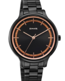 Sonata Blush Quartz Analog Black dial Stainless Steel Strap Watch for Women