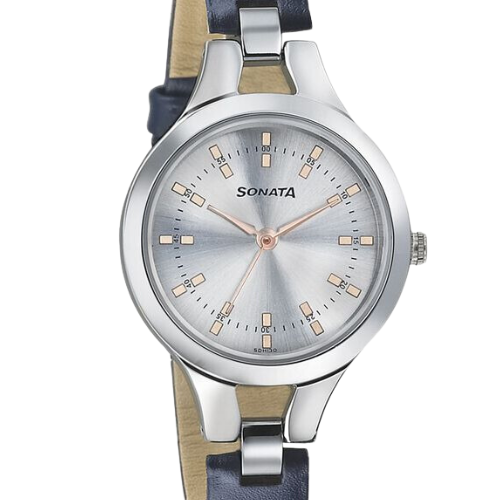 Sonata Steel Daisies Silver Dial