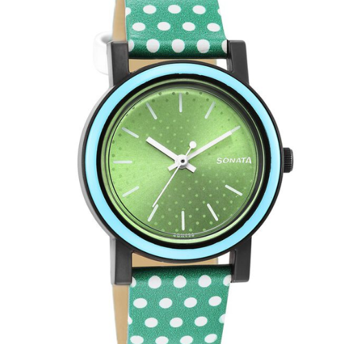 Sonata Dot to Dot Green Dial