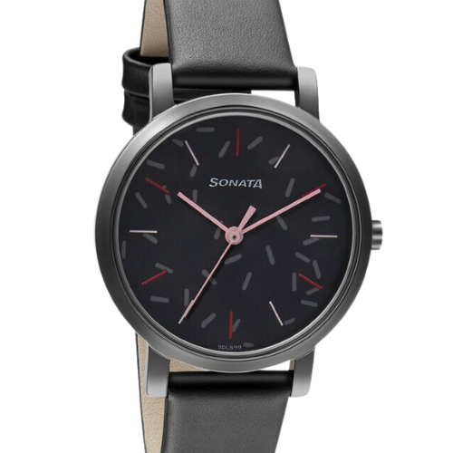 Sonata Play Black Dial
