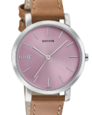Sonata Play Pink Dial Women Watch With Leather Strap