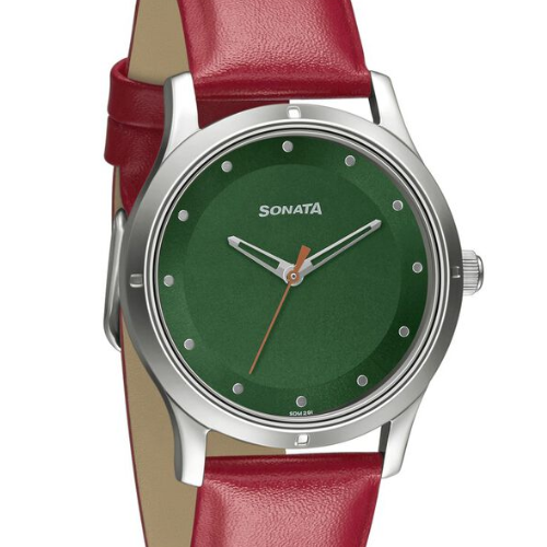 Sonata Women of Steel Green Dial