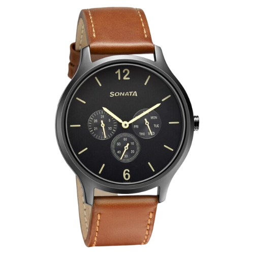Sonata Quartz Multifunction Grey Dial