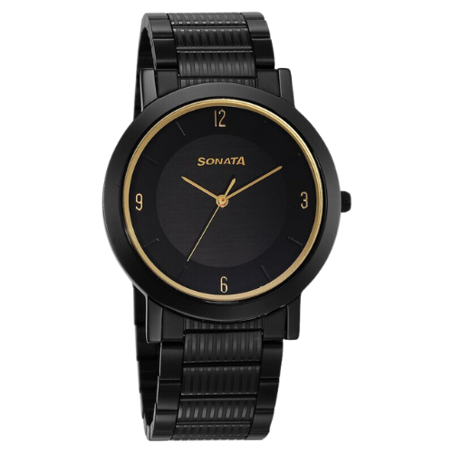 Sonata Utsav Quartz Analog Black Dial