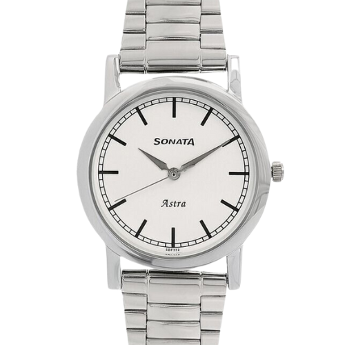 Sonata Quartz Analog White Dial