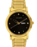 Sonata Quartz Analog Black Dial