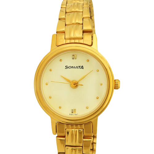 Sonata Quartz Analog White Dial