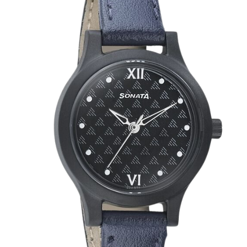 Sonata Essentials Black Dial