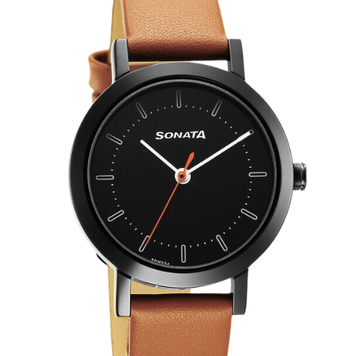 Sonata Essentials Black Dial
