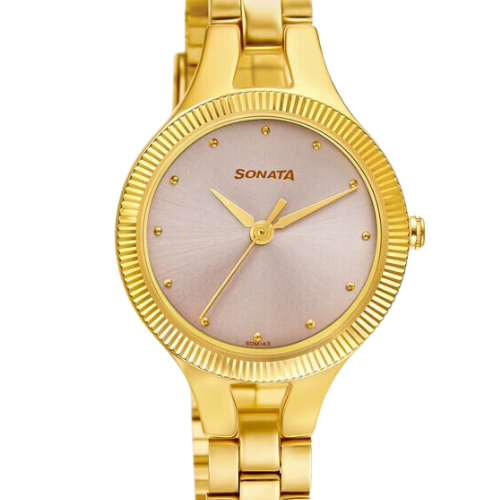 Sonata Gold Edit Pink Dial