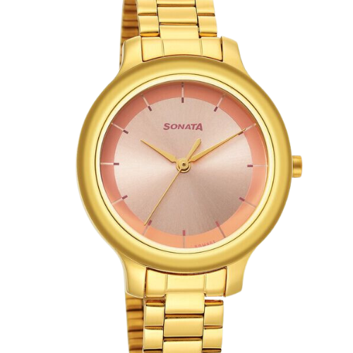Sonata Gold Edit Pink Dial