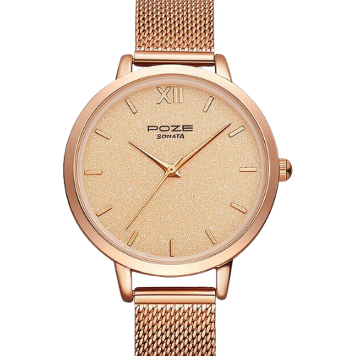Poze by Sonata Quartz Analog Pink Dial