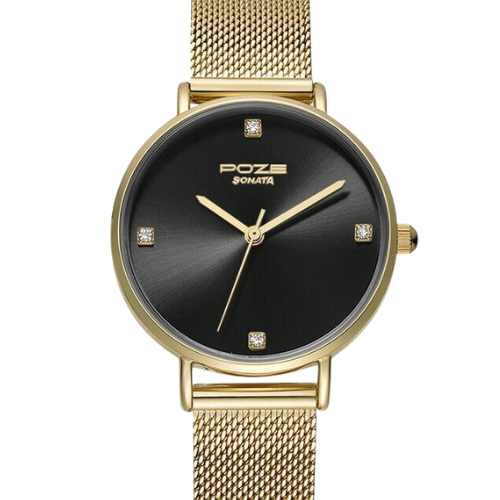 Poze by Sonata Quartz Analog Black Dial