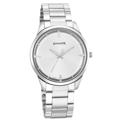 Sonata Force Quartz Analog Silver Dial
