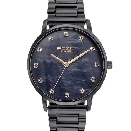 Sonata Poze Quartz Analog Mother Of Pearl Dial