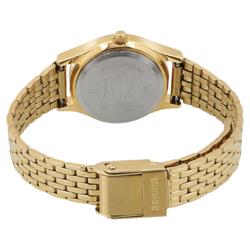 NS87020YM01 Sonata Essentials Champagne Dial Women Watch With Stainless Steel Strap 4 Sonata Essentials Champagne Dial