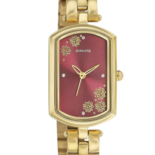 Sonata Wedding Maroon Dial