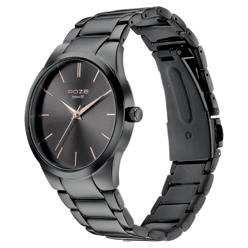 SP70032NM01W Sonata Poze Quartz Analog Black Dial Metal Strap Watch for Men 4 Sonata Poze Quartz Analog Black Dial