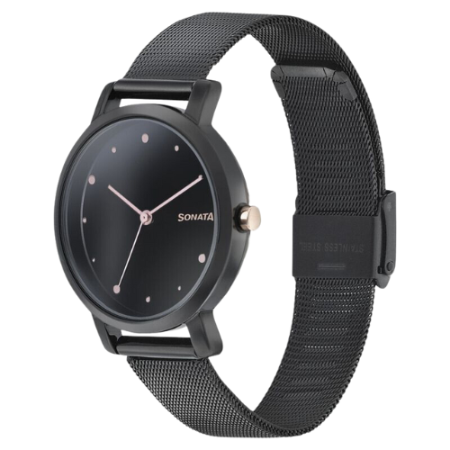 NS8164KM01 Sonata Onyx Black Dial Women Watch With Stainless Steel Strap 2 Untitled design 2 472