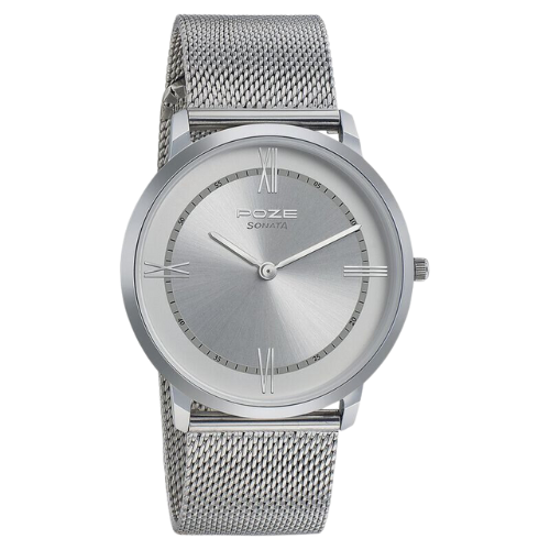 Sonata Poze Quartz Analog Silver dial