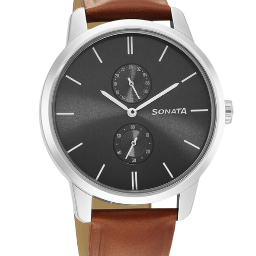 Sonata Quartz Multifunction Grey Dial