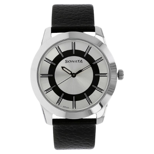 Sonata Quartz Analog Silver Dial