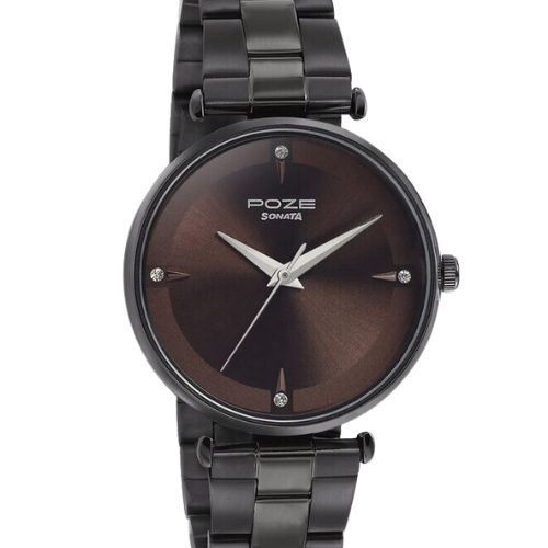 Sonata Poze Quartz Analog Grey dial