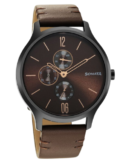 Sonata Quartz Multifunction Brown Dial