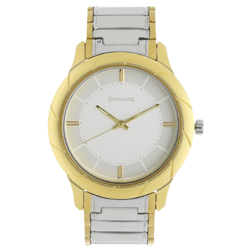 Sonata Quartz Analog White Dial