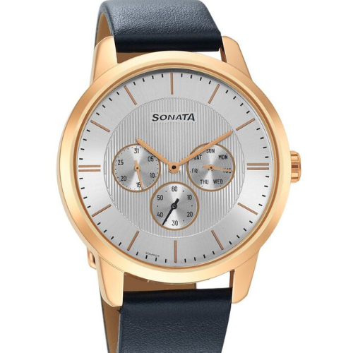 Sonata Quartz Multifunction Silver Dial