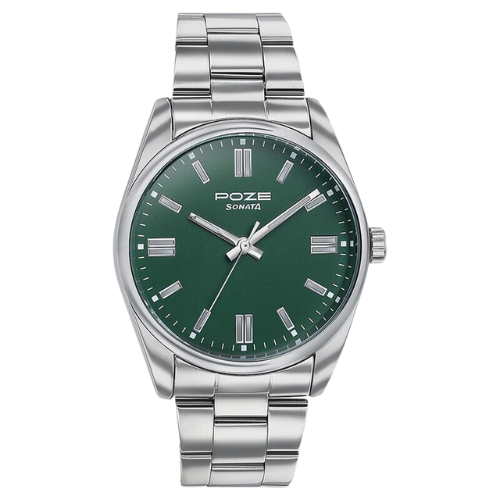 Sonata Poze Quartz Analog Green Dial