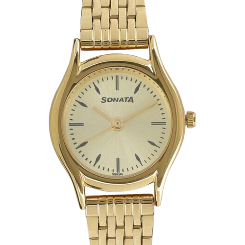 Sonata Essentials Champagne Dial