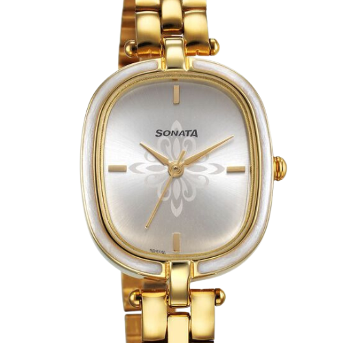 NS8168YM03 Sonata Utsav Silver Dial Watch for Women