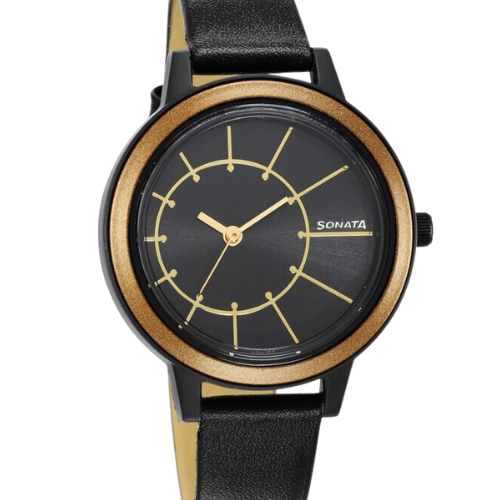 Sonata Pop Black Dial Women Watch